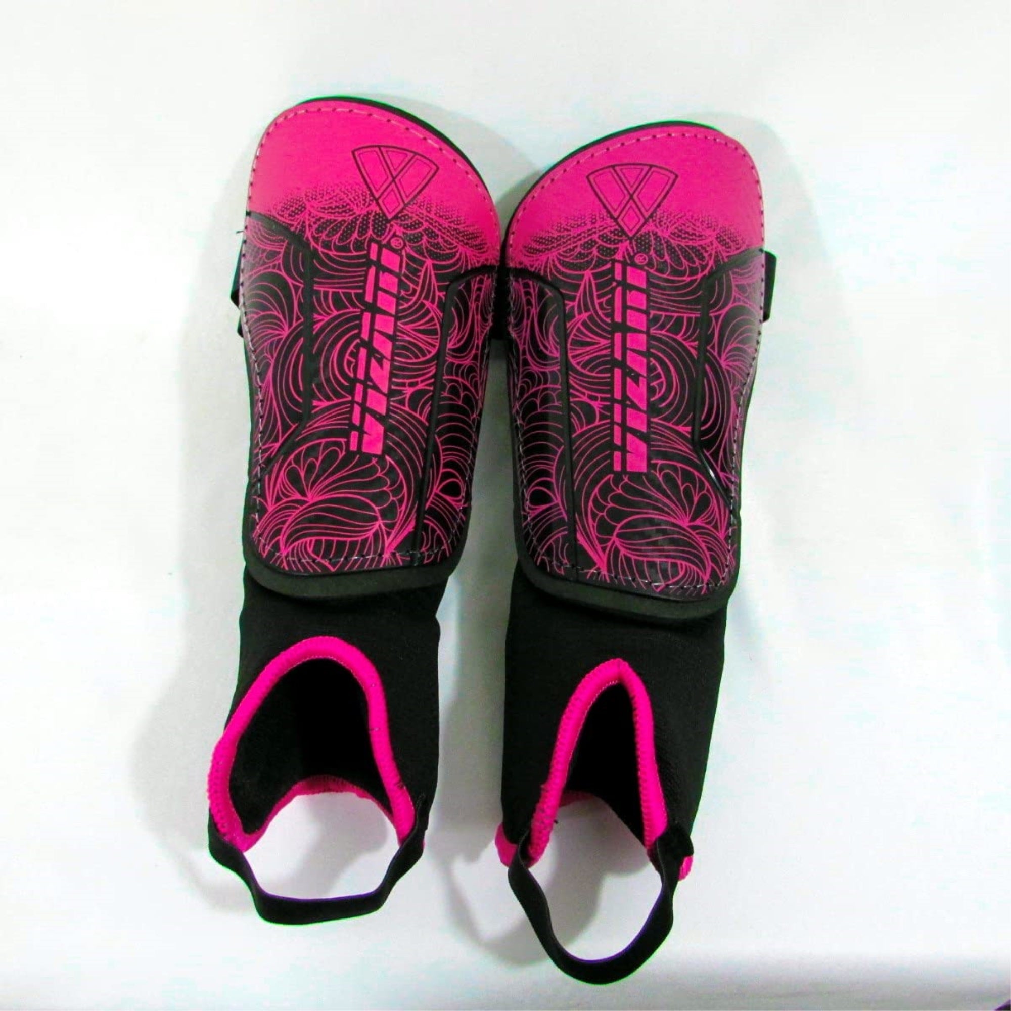Vizari Cali Soccer Shinguard With Ankle Protection For Boys And Girls (Pink/Black, Small)