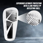 Vizari 'Vector' Slip-In Soccer Shinguards (White, Size L)