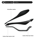 ENLEE Carbon Fiber Bike Saddle Shock Absorbing Cycling Saddle Cushion for Road MTB Mountain Bikes