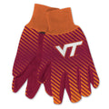 Virginia Tech Hokies Gloves Two Tone Style Adult Size - Special Order