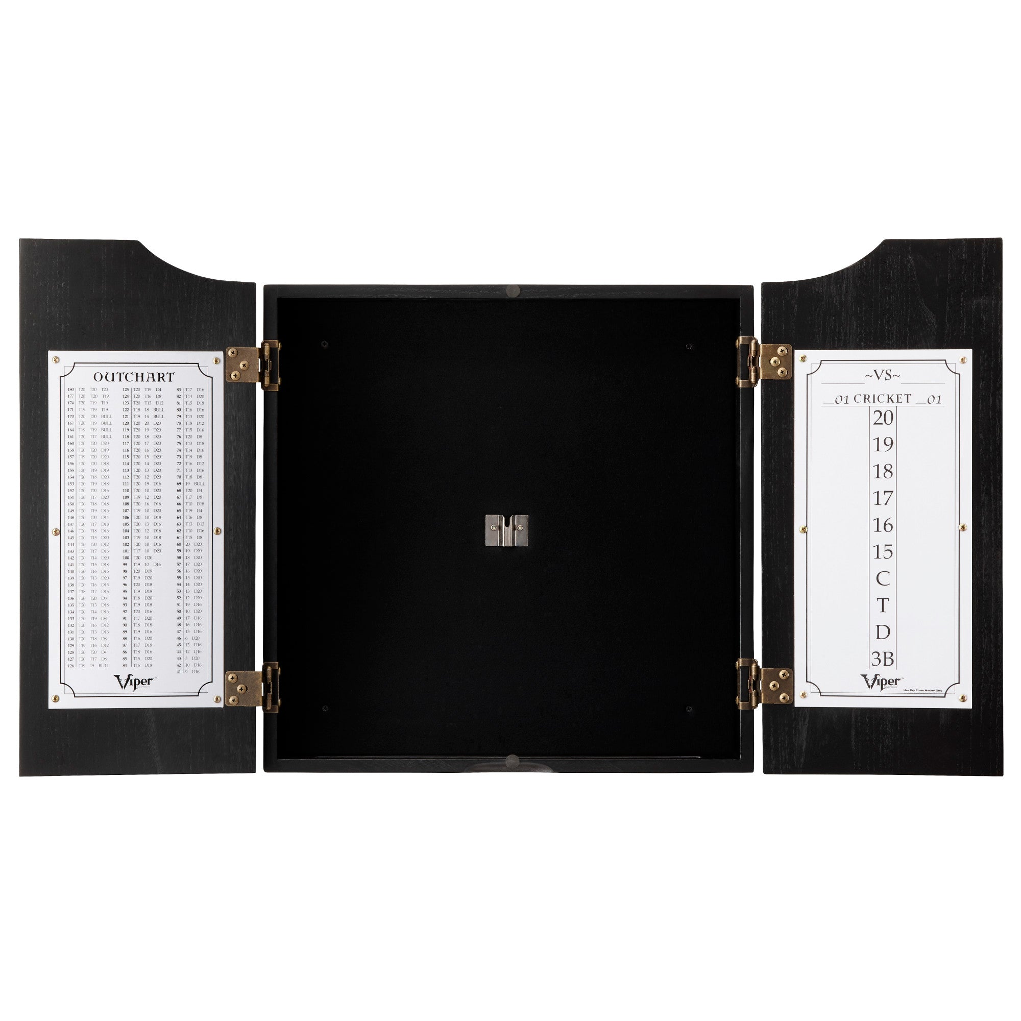 Viper Hudson Dartboard Cabinet Black And Slash Sisal Dartboard