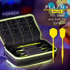 Casemaster Plazma Plus Dart Case Black With Yellow Zipper And Phone Pocket