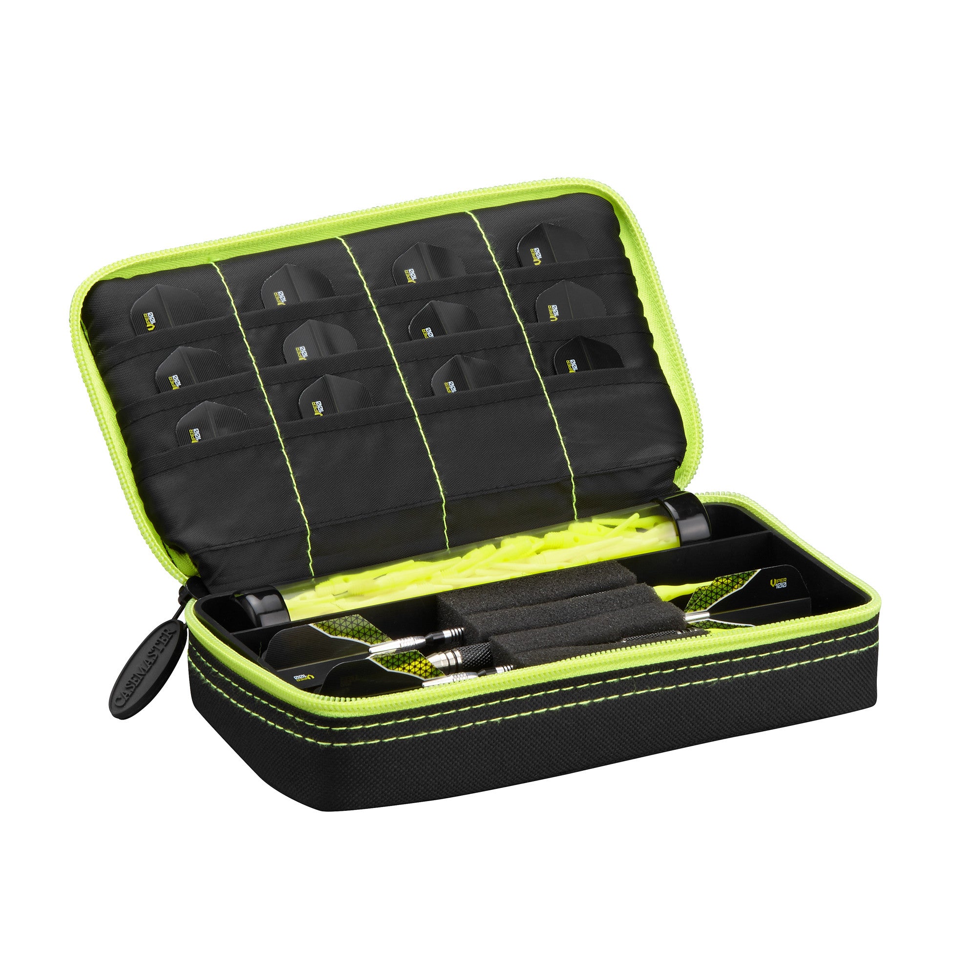 Casemaster Plazma Dart Case Black With Yellow Zipper