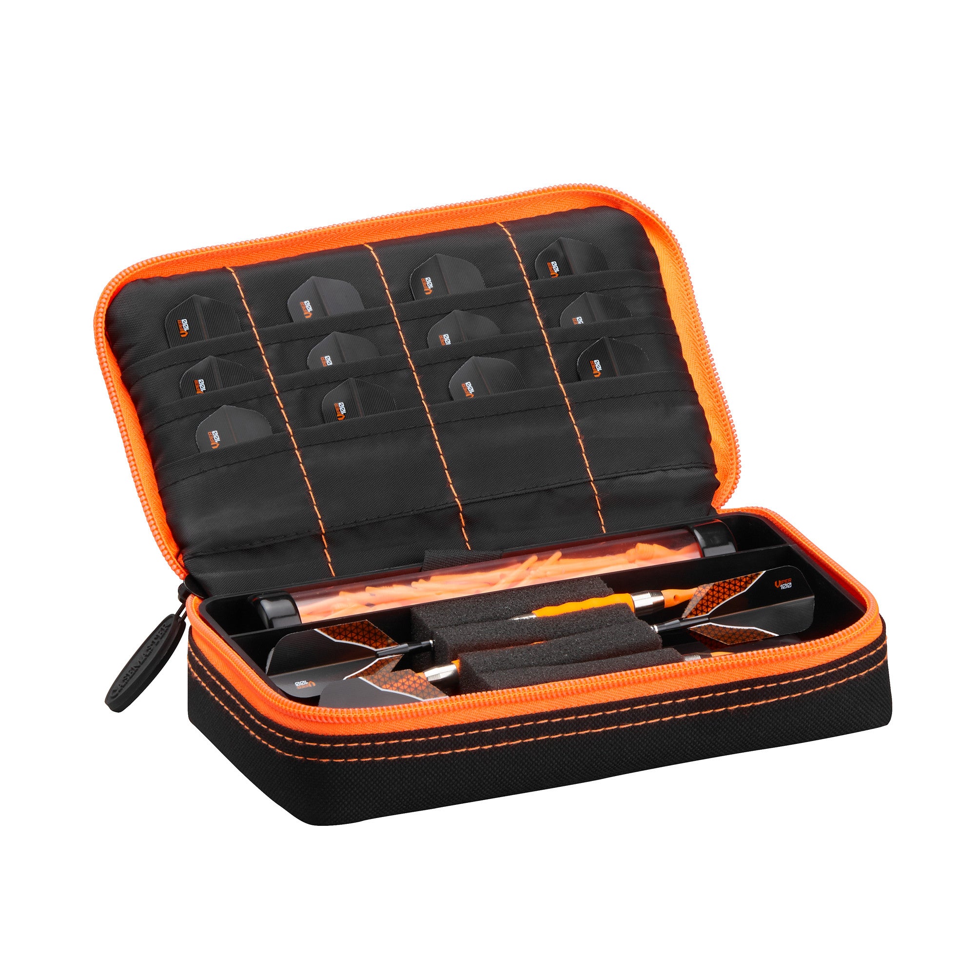 Casemaster Plazma Dart Case Black With Orange Zipper