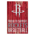 Houston Rockets Sign 11x17 Wood Proud to Support Design