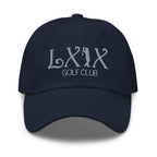 Curve Logo Dad Hat — Low-Profile Cotton Golf Cap (Gray Logo)