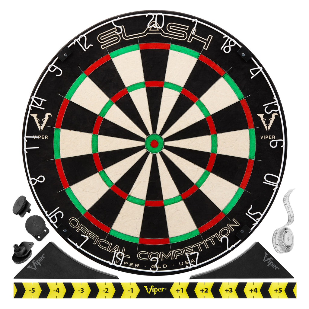 Viper Hudson Dartboard Cabinet Black And Slash Sisal Dartboard
