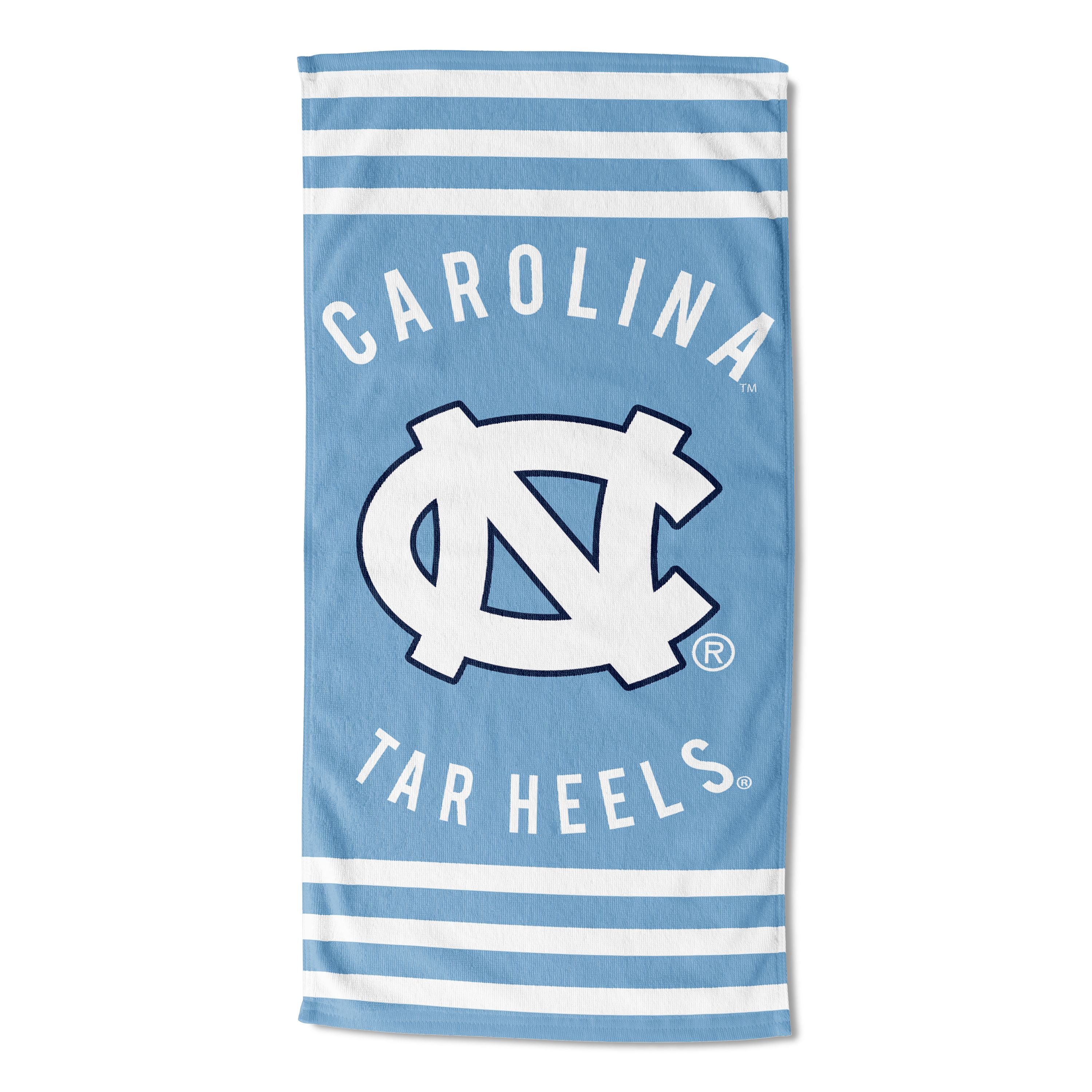 UNC OFFICIAL NCAA Stripes Beach Towel; 30 x 60