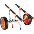 Vevor Heavy Duty Kayak Cart, Foldable Canoe Trolley Cart With 12'' Tires, Adjustable Width 6.69''-17.32'',350 Lb Weight Capacity