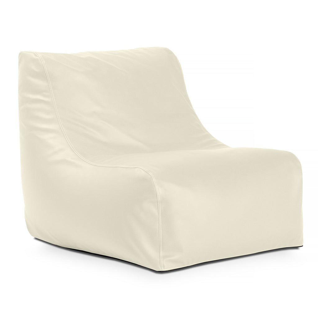 Jaxx Ponce Nautical Edition - Bean Bag Chair For Boat, Yacht & Watersports - Marine Vinyl, White
