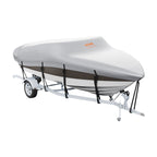 Vevor Boat Cover, 16'-18.5' Trailerable Waterproof Boat Cover, 600D Marine Grade Pu Oxford, With Motor Cover And Buckle Straps,