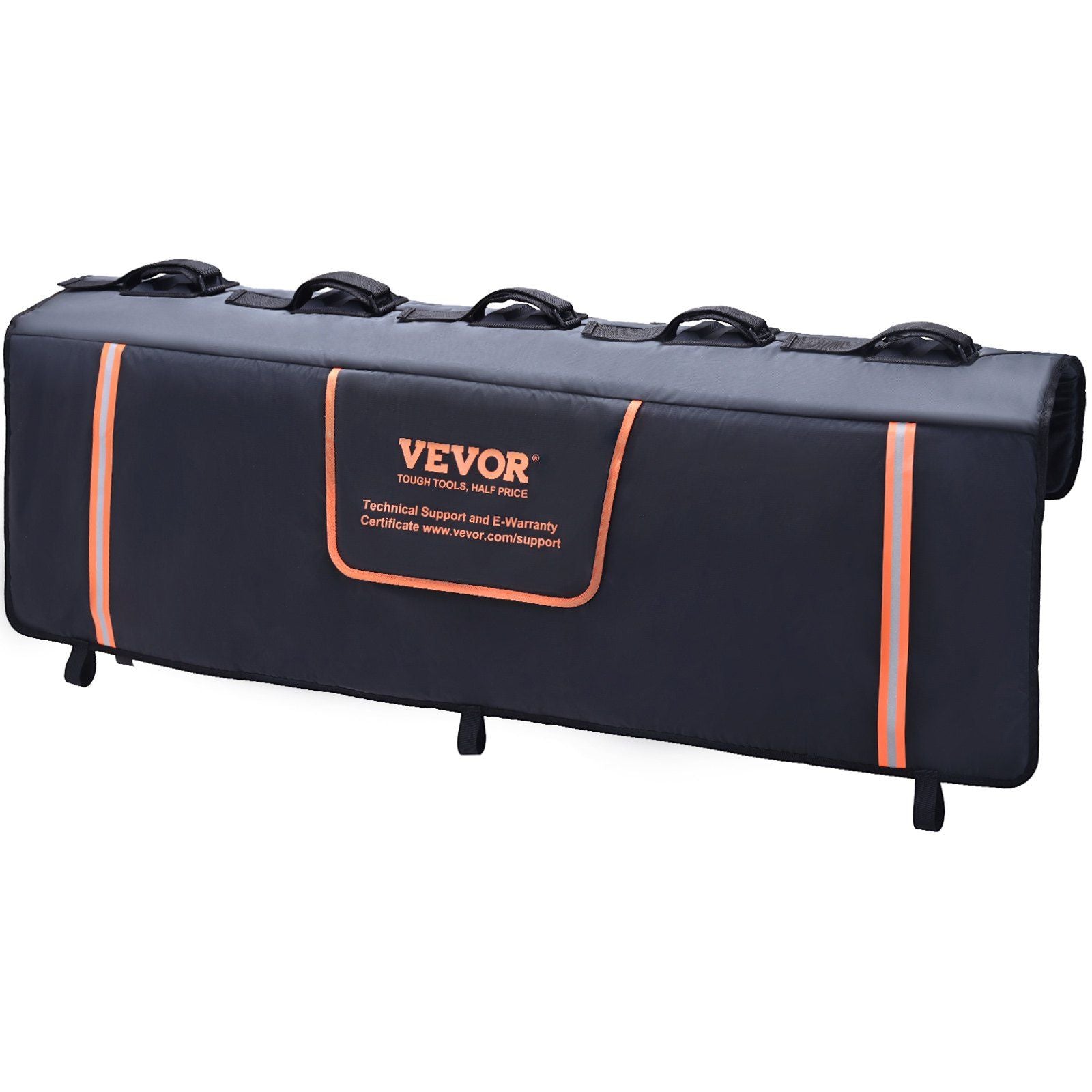 VEVOR Tailgate Bike Pad, 53 Truck Tailgate Pad Carry 5 Mountain Bikes, Upgraded Grooves Tailgate Protection Pad with Reflective 