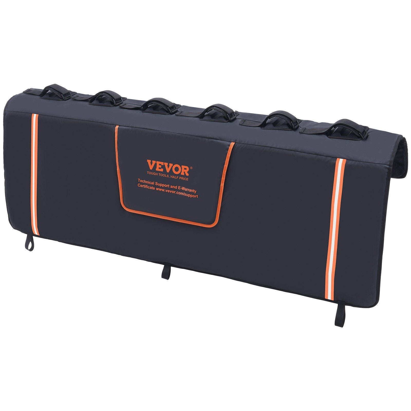VEVOR Tailgate Bike Pad, 62 Truck Tailgate Pad Carry 6 Mountain Bikes, Upgraded Grooves Tailgate Protection Pad with Reflective 