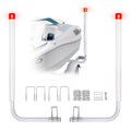 VEVOR Marine Trailer Guide Set, 46 LED Illuminated Guide Poles, Pair of Steel, Corrosion-Resistant, with PVC Covering, Suitable