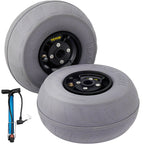 Vevor Beach Balloon Wheels, 9'' Replacement Sand Tires, Pvc Cart Tires For Kayak Dolly, Canoe Cart And Buggy W/Free Air Pump, 2-