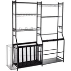 Vevor Golf Storage Garage Organizer, 2 Golf Bag Storage Stand Holder And Other Sports Equipment Storage Rack, Outdoor Steel Ball