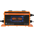 Vevor 48 Volt Golf Cart Battery Charger, 15 Amp, Smart Battery Charger With Rxv Plug, Compatible With Lead-Acid Agm/Gel/Efb Mf F