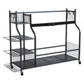 VEVOR Golf Storage Garage Organizer, 3 Golf Bag Stand Holder and Other Sports Equipment Storage Rack, Rolling Ball Cart on Wheel