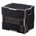 Vevor 3 In 1 Plyometric Jump Box, 16/14/12 Inch Wooden Plyo Box, Platform & Jumping Agility Box, Anti-Slip Fitness Exercise Step