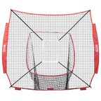 Vevor 7X7 Ft Baseball Softball Practice Net, Portable Baseball Training Net For Hitting Batting Catching Pitching, Backstop Base