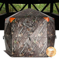 VEVOR Hunting Blind, 288 See Through Ground Blind, 6-7 Person Pop Up Deer Blind for Hunting with Carrying Bag, Portable Resilien