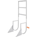 VEVOR Dock Ladder, Flip-Up 3 Steps, 350 lbs Load Capacity, Aluminum Alloy Pontoon Boat Ladder with 2 Wide Step & Nonslip Rubbe