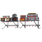 Vevor Bike Storage Rack Wall Mount Garage Bike Holder & 2 Shelves For 4 Bicycles