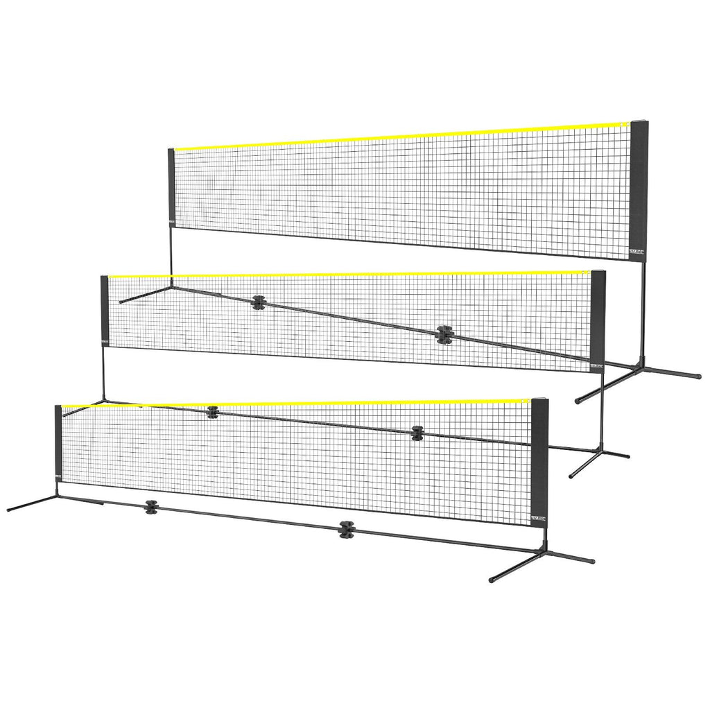 Vevor Badminton Net, Height Adjustable Volleyball Net, 17Ft Wide Foldable Pickleball Net, Portable Easy Setup Tennis Net Set Wit
