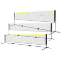 Vevor Badminton Net, Height Adjustable Volleyball Net, 17Ft Wide Foldable Pickleball Net, Portable Easy Setup Tennis Net Set Wit