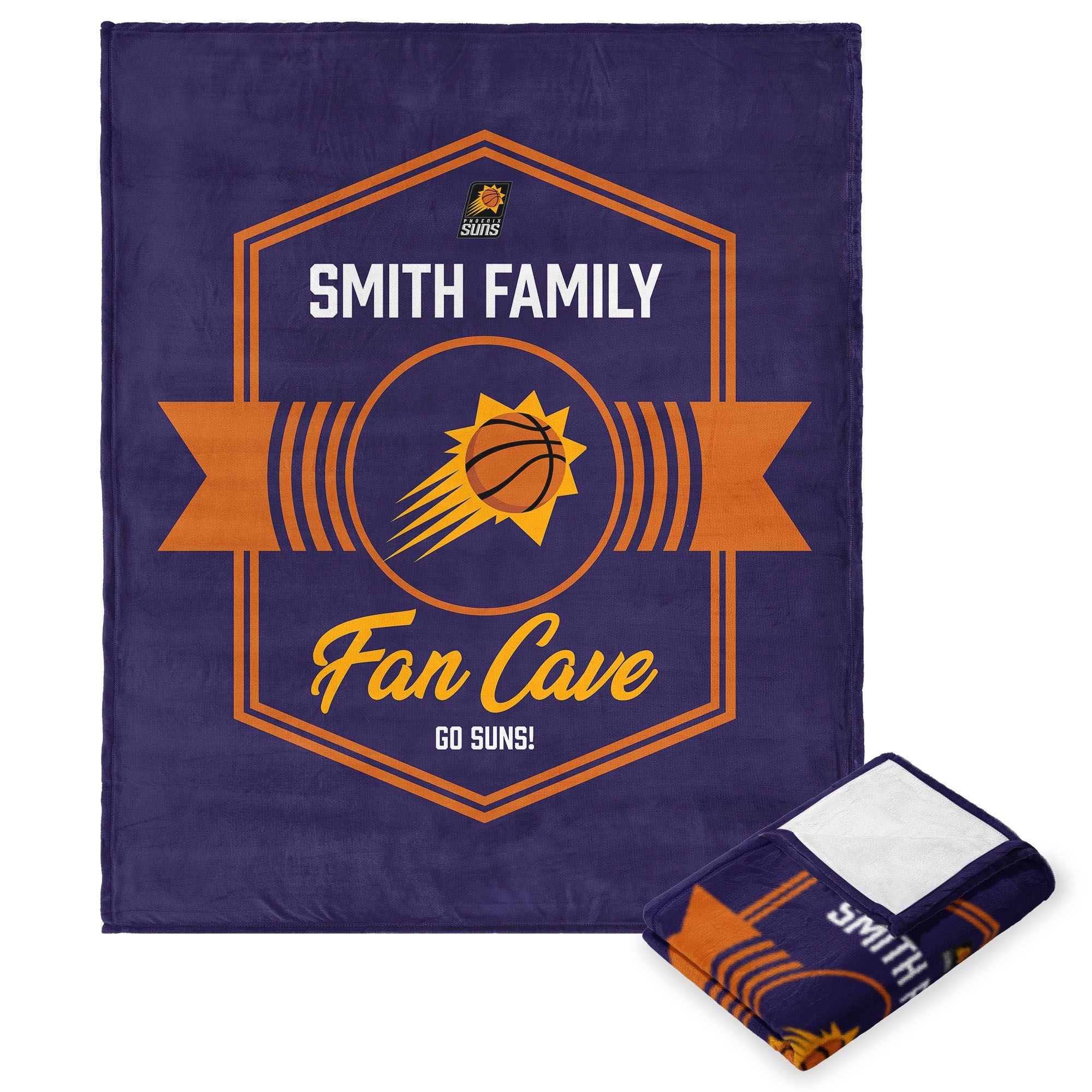 NBA Phoenix Suns Dominion Personalized Silk Touch Throw Blanket 50X60 Inches