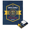 NBA Denver Nuggets Dominion Personalized Silk Touch Throw Blanket 50X60 Inches