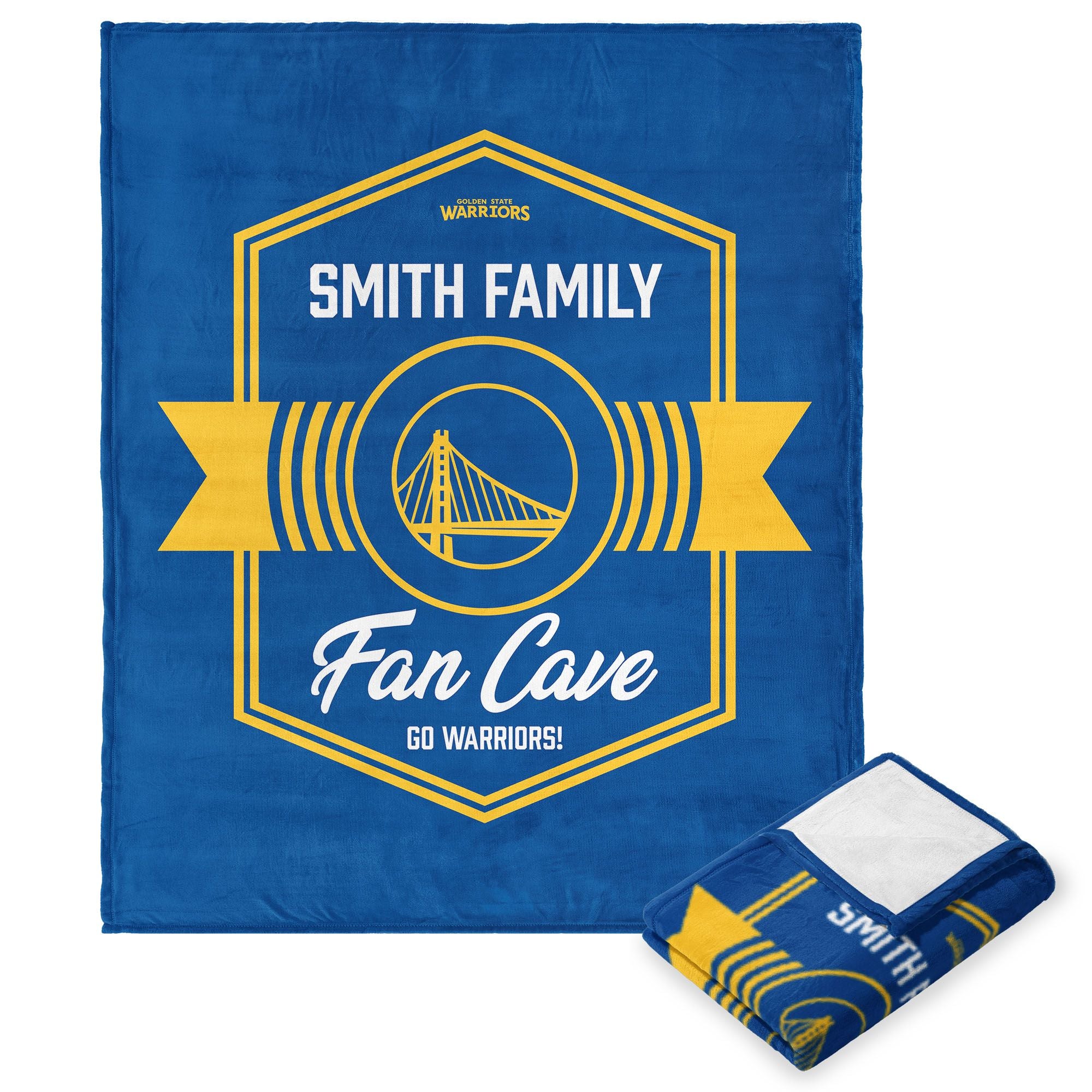 NBA Golden State Warriors Dominion Personalized Silk Touch Throw Blanket 50X60 Inches