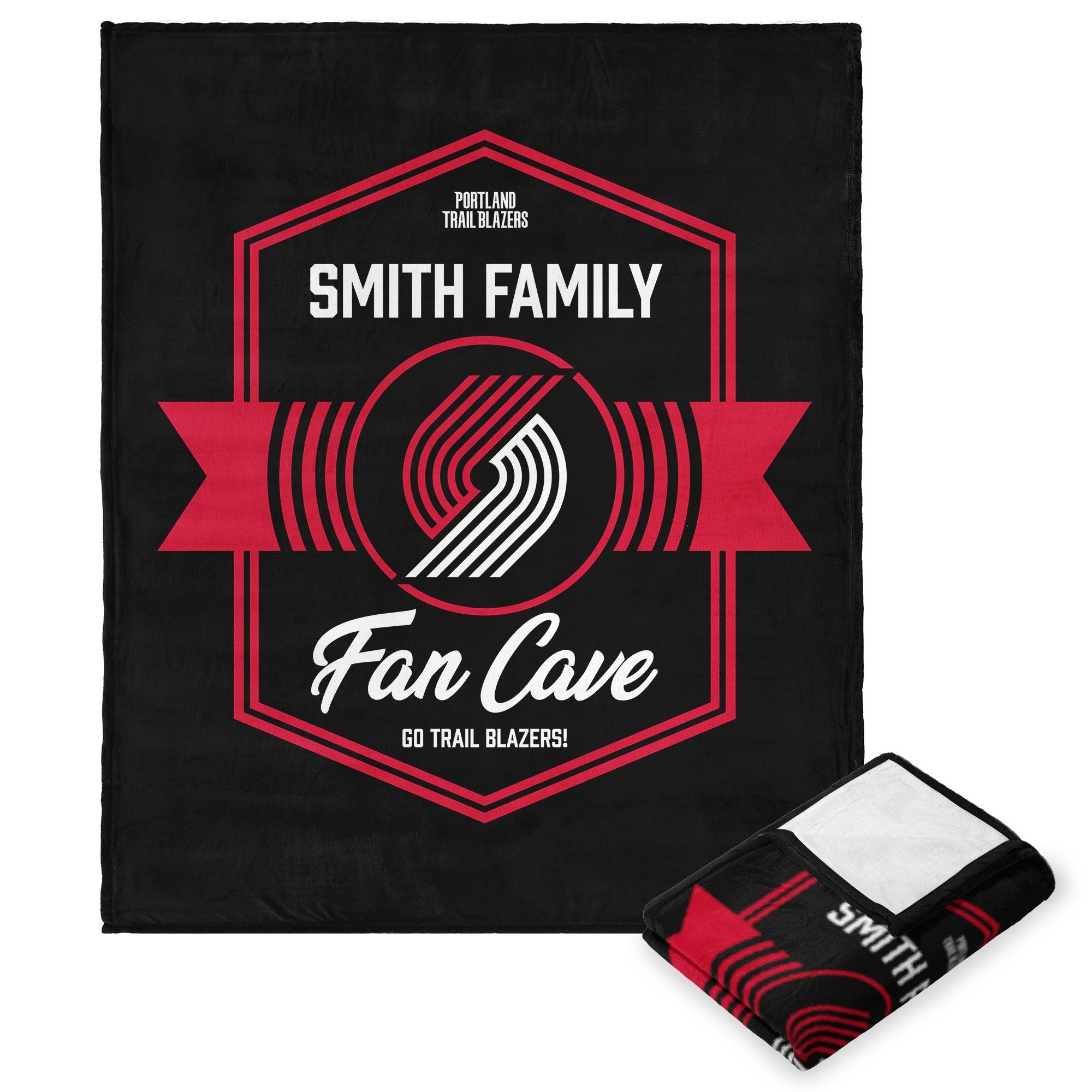 NBA Portland Trail Blazers Dominion Personalized Silk Touch Throw Blanket 50X60 Inches