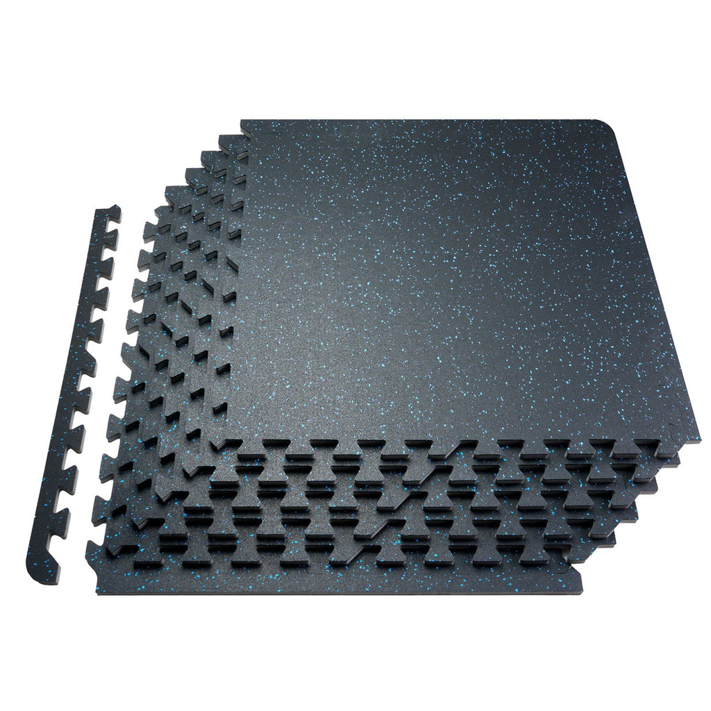 Vevor 25 Pcs 0.56'' Thick Gym Floor Mats, 24''X24'' Eva Foam & Rubber Top Interlocking Workout Mats With 100 Sq.Ft Coverage, Wat