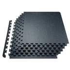 Vevor 25 Pcs 0.56'' Thick Gym Floor Mats, 24''X24'' Eva Foam & Rubber Top Interlocking Workout Mats With 100 Sq.Ft Coverage, Wat