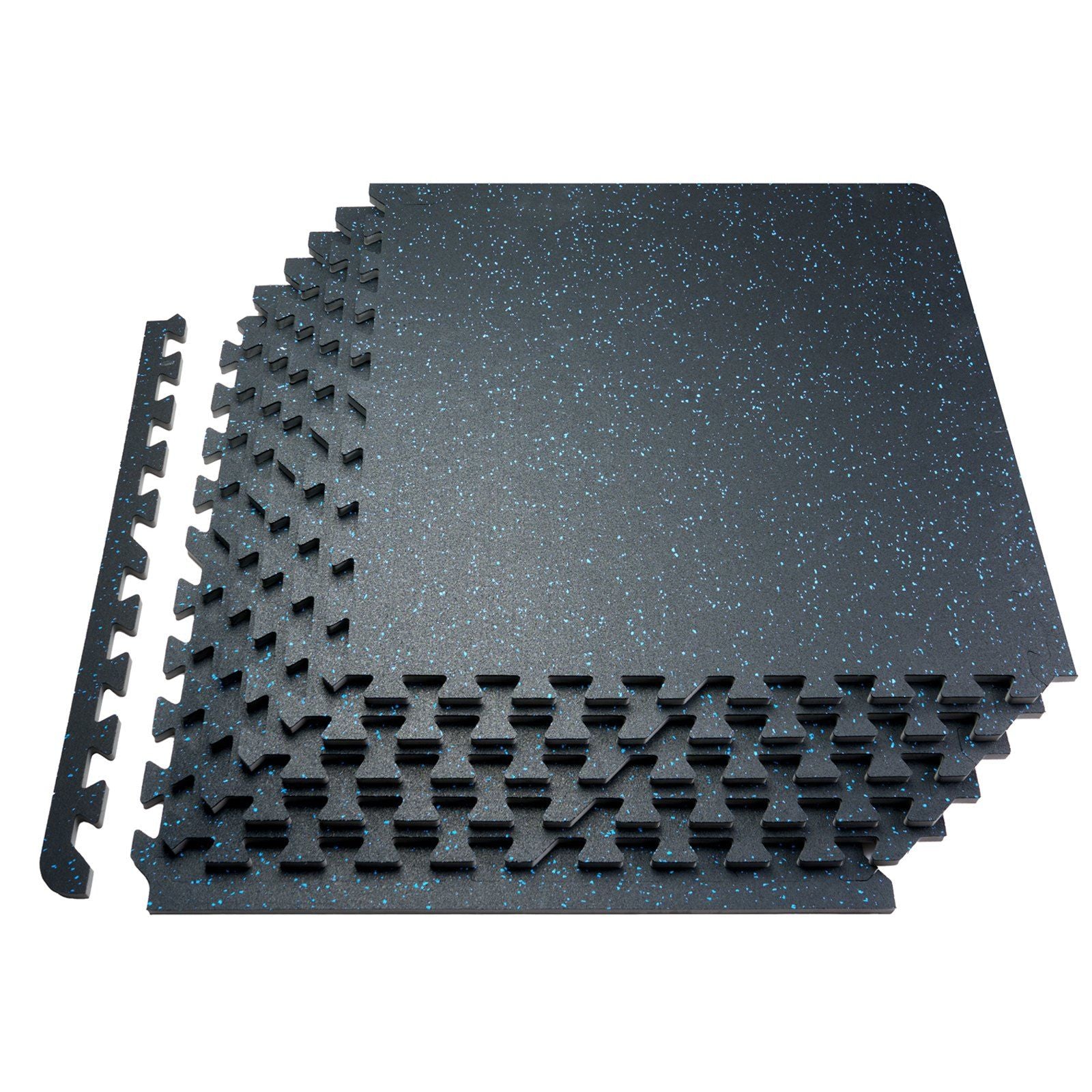 Vevor 25 Pcs 0.56'' Thick Gym Floor Mats, 24''X24'' Eva Foam & Rubber Top Interlocking Workout Mats With 100 Sq.Ft Coverage, Wat
