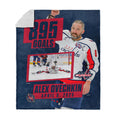 NHL Washington Capitals Alex Ovechkin 895 Goals Photo Silk Touch Sherpa Throw Blanket 50 x 60 inches