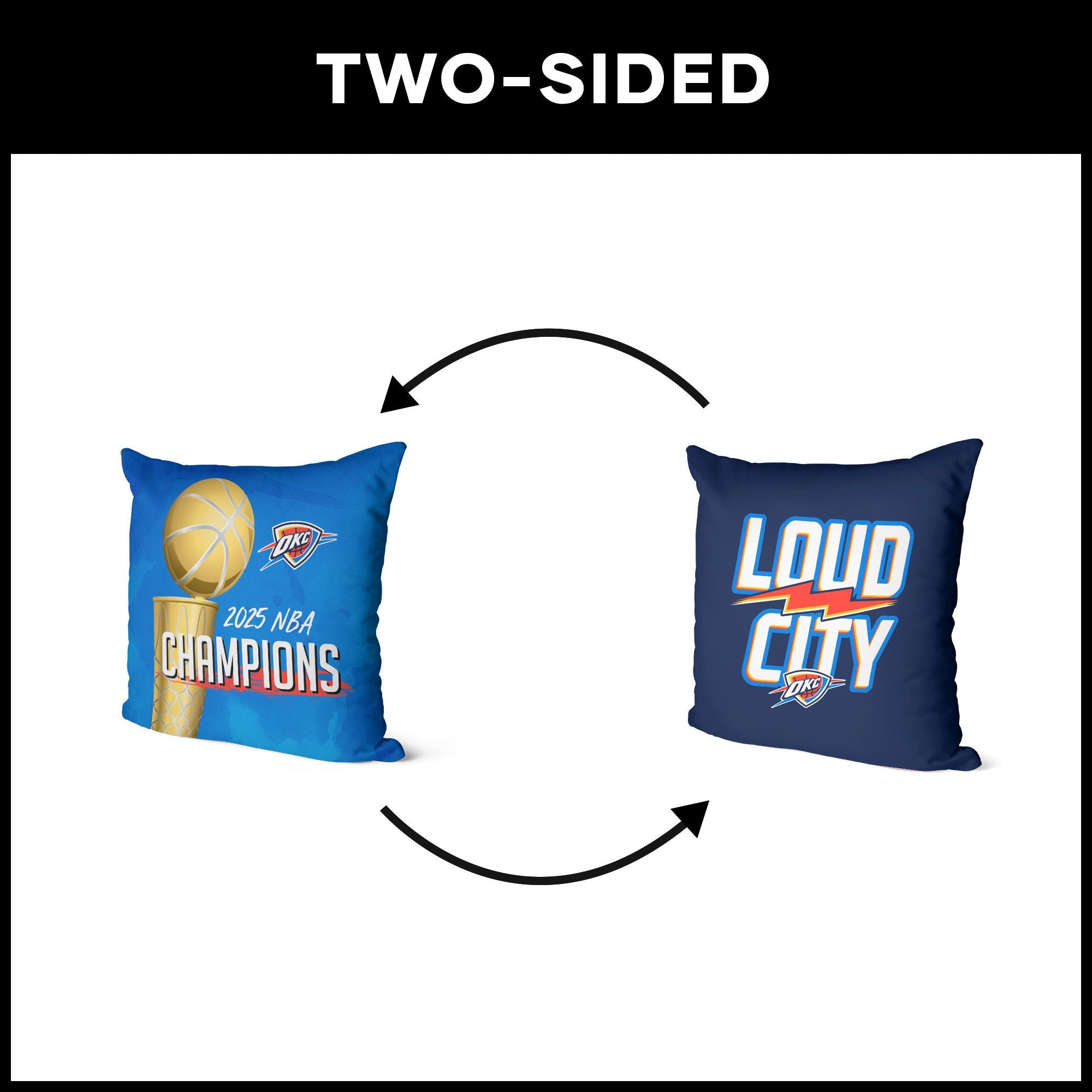 Oklahoma City Thunder NBA Buckets Throw Pillow 18 x 18 inches