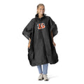 Cincinnati Bengals NFL Black Deluxe Pullover Poncho with Mesh Bag 49x44 inches