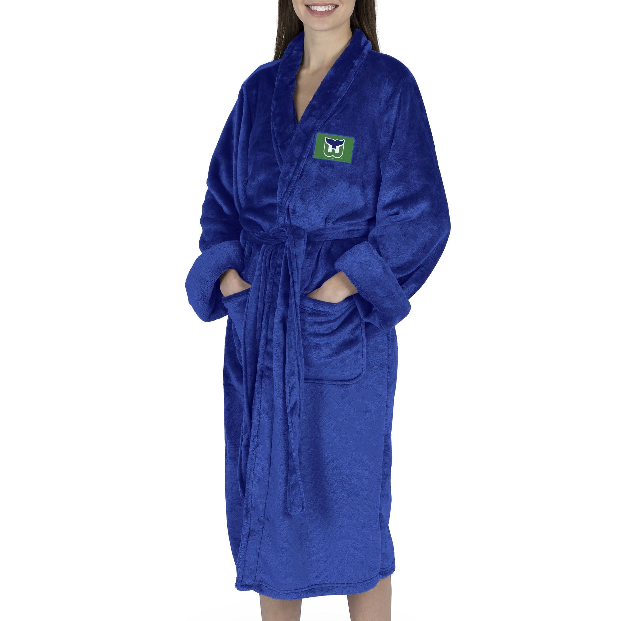 Hartford Whalers NHL Royal Blue Snipe S/M Silk Touch Robe