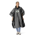 Green Bay Packers NFL Charcoal Deluxe Pullover Poncho with Mesh Bag 49x44 inches