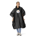 Pittsburgh Steelers NFL Black Deluxe Pullover Poncho with Mesh Bag 49x44 inches