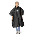 Philadelphia Eagles NFL Black Deluxe Pullover Poncho with Mesh Bag 49x44 inches