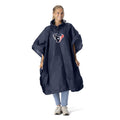 Houston Texans NFL Navy Deluxe Pullover Poncho with Mesh Bag 49x44 inches