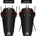 ENLEE 1PC Mountain Bike Fender - Lightweight Flexible MTB Mud Guard, Waterproof Heat-Resistant Bicycle Fenders, Universal Front and Rear 26", 27.5", 29" Plus Size and Fat Bike Wheel Sizes