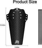 ENLEE 1PC Mountain Bike Fender - Lightweight Flexible MTB Mud Guard, Waterproof Heat-Resistant Bicycle Fenders, Universal Front and Rear 26", 27.5", 29" Plus Size and Fat Bike Wheel Sizes