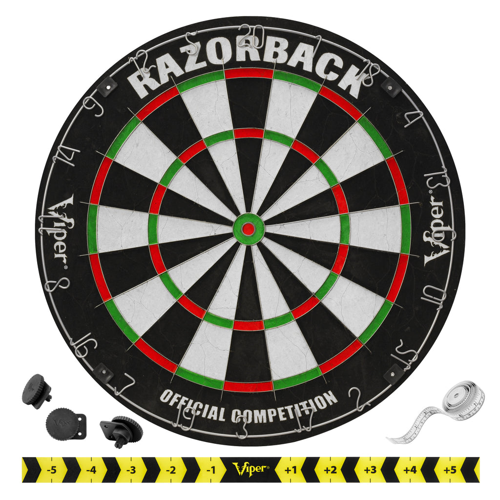 Viper Espresso Metropolitan Steel Tip Cabinet, Viper Razorback Sisal Dartboard, Viper Underground Raven Steel Tip Darts 25 Grams