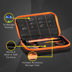 Casemaster Plazma Dart Case Black With Orange Zipper