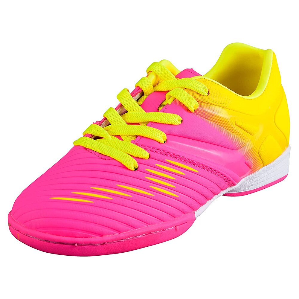 Vizari Liga Indoor Soccer Shoes – Pink/Yellow