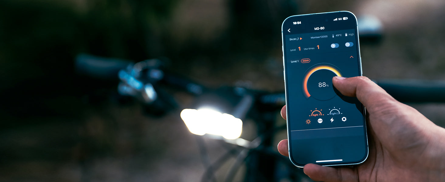 Magicshine MONTEER 12000 Mountain Bike Light,IPX6 Waterproof 12000 Lumen Max Output,20,000mAh Type-C Battery Pack with Reverse Charging Ultimate MTB Light